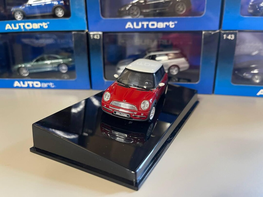 Mini Cooper 1:43 Autoart Red - Etsy
