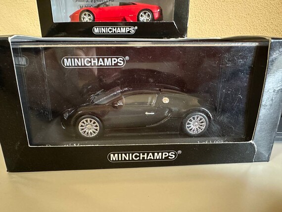 Bugatti Veyron 1:43 Minichamps Black - Etsy
