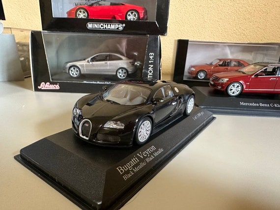 Bugatti Veyron 1:43 Minichamps Black - Etsy