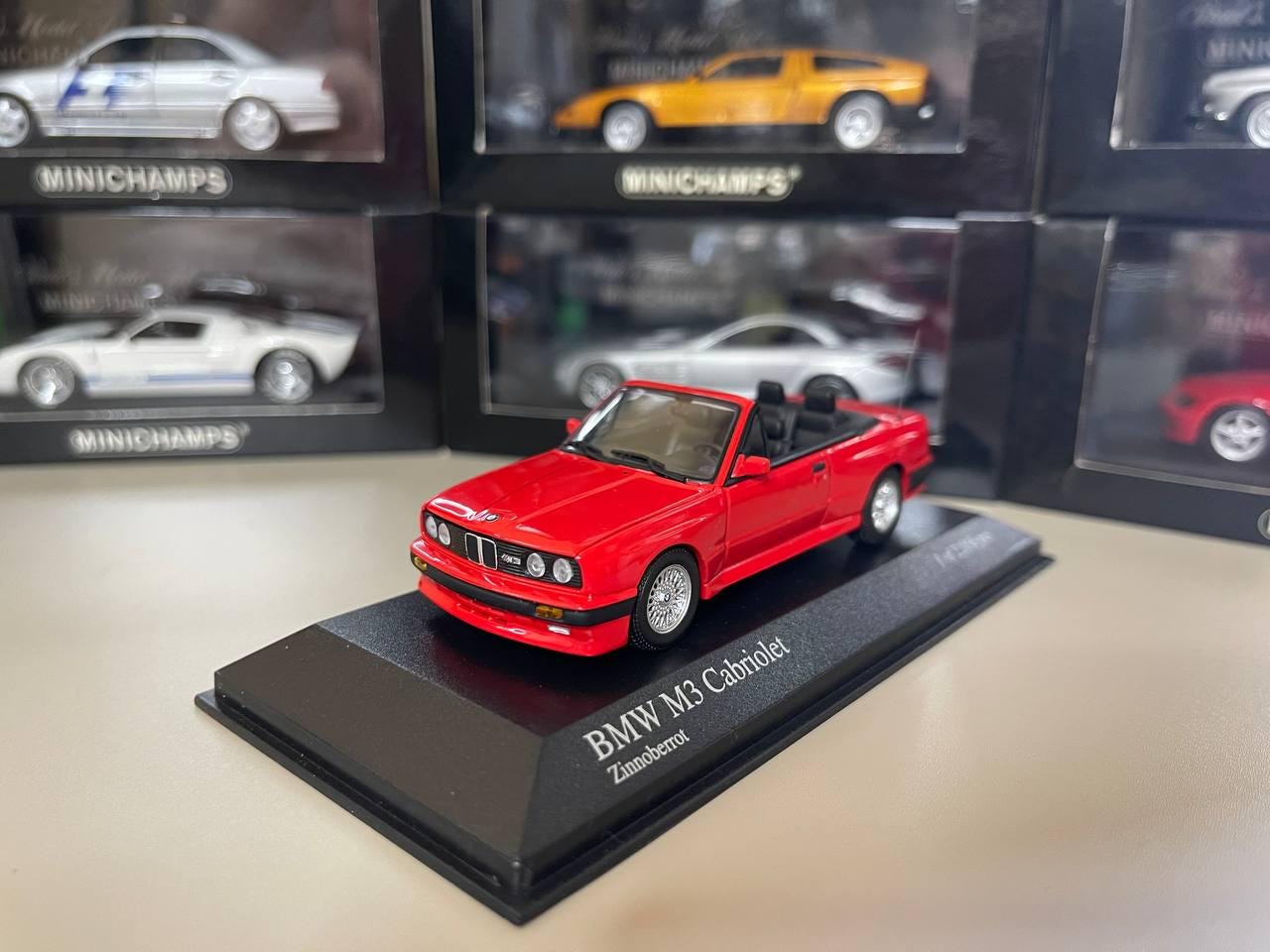 Bmw M3 E30 Cabrio 1:43 Minichamps Red Miniature - Etsy