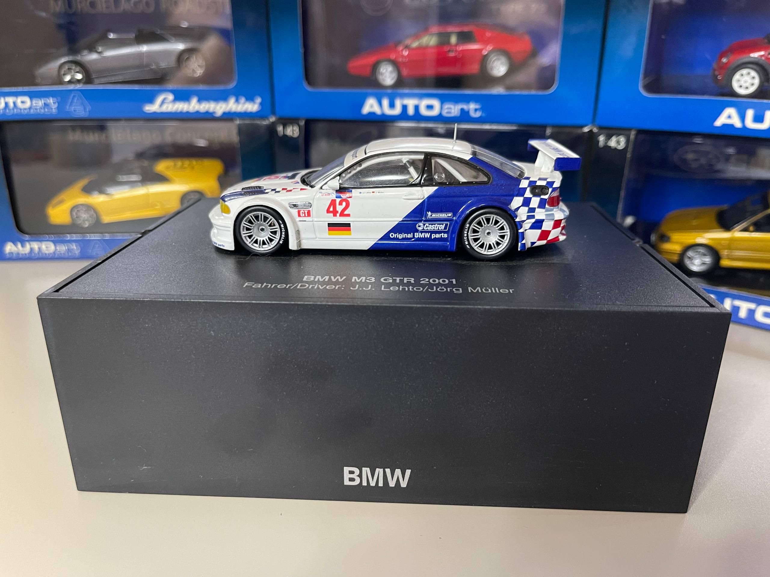 Bmw M3 GTR E46 1:43 Minichamps Miniature J.J. Lehto/jorg Muller - Etsy