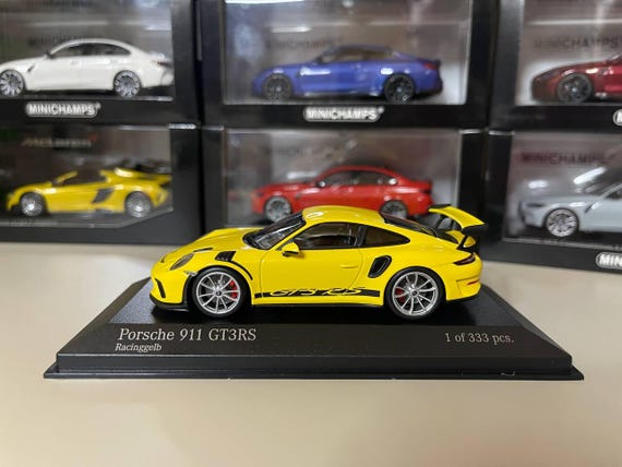 Porsche 911 GT3 RS 1:43 Minichamps Yellow - Etsy