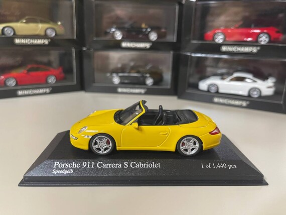 Porsche 911 Carrera S Cabriolet 1:43 Minichamps Yellow - Etsy