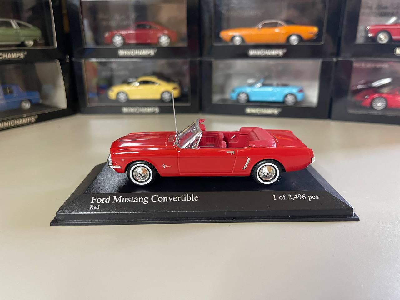 Ford Mustang Convertible 1:43 Minichamps Red - Etsy