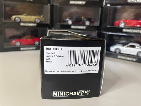 Porsche 911 Carrera S Cabriolet 1:43 Minichamps Yellow - Etsy