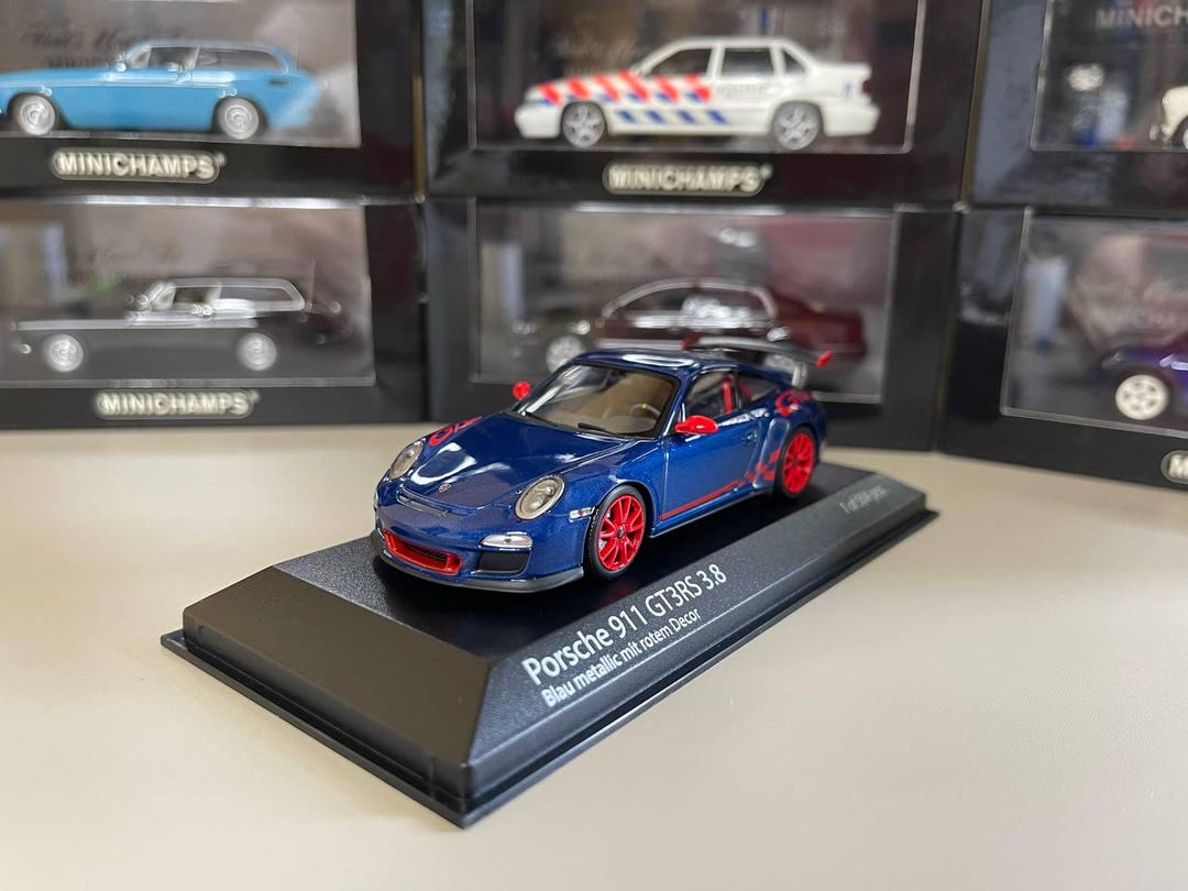 【MINICHAMPS】Porsche 997 GT3 #M54 Porsche 911 GT3 RS 3.8 (997) 2 1:43 Minichamps Blue - Etsy