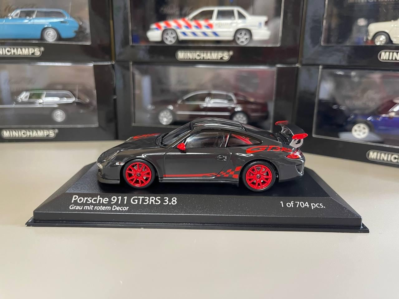 ポルシェ 911 GT3 RS 3.8 1:43 ミニチャンプス グレー - Etsy 日本
