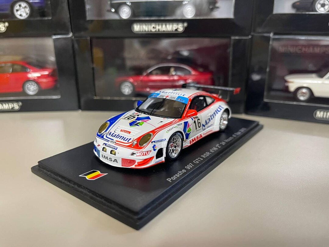 Porsche 997 GT3 RSR N 16 2nd Hours of SPA 2010 1:43 Spark - Etsy
