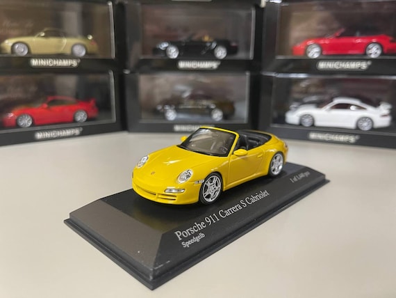 Porsche 911 Carrera S Cabriolet 1:43 Minichamps Yellow - Etsy