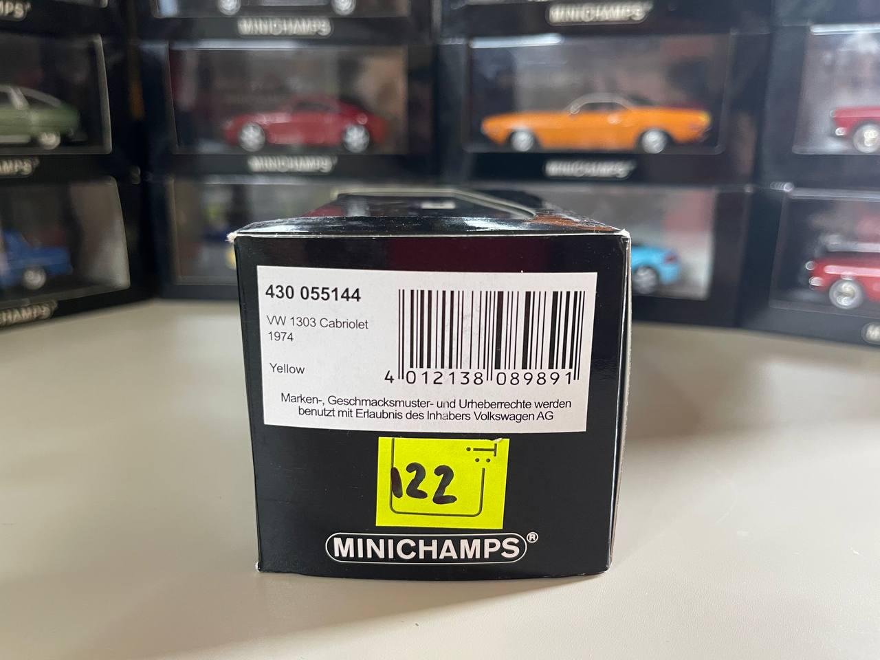Volkswagen 1303 Cabrio 1:43 Minichamps Yellow - Etsy