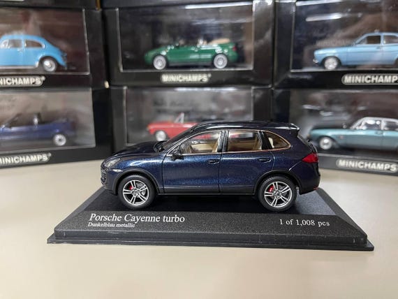 Porsche Cayenne Turbo 1:43 Minichamps Blue - Etsy