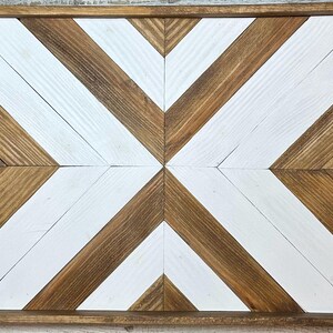 Handmade Wood Mosaic Barn Quilt Wall Art or Tray image 5
