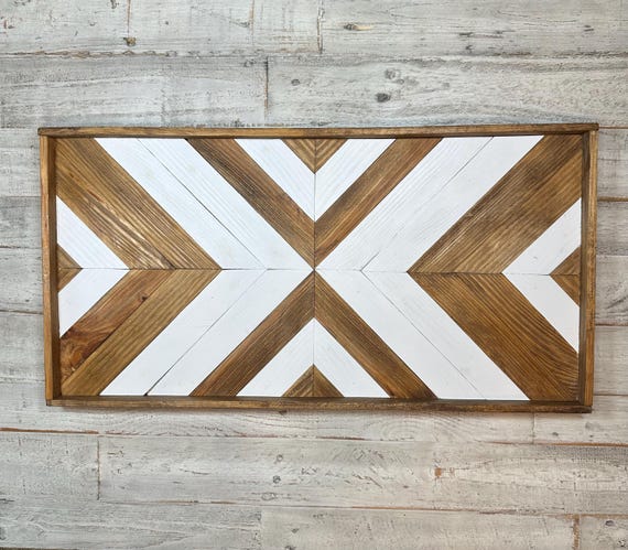 Handmade Wood Mosaic Barn Quilt Wall Art or Tray
