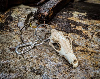 Fox skull keyring