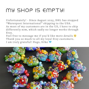 Why this shop is empty | Handmade lampwork beads | artisan glass | Silke Buechler