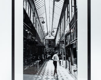 Passage de Josephine - 18x27 Black & White Framed C-Print, Limited Edition