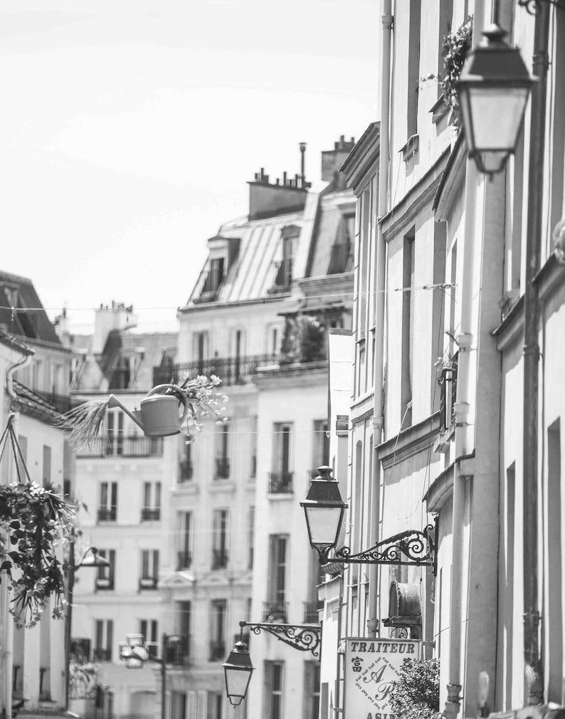 Paris in Black and White Prints Set of 6 Prints Paris France Etsy
