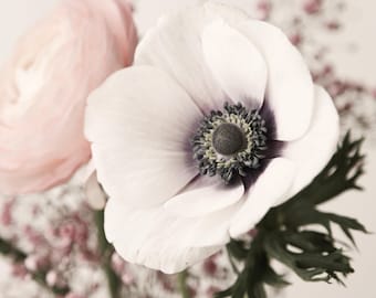 Anemone flower digital print - Flower large wall art - Flower photography-instant download print - flower poster- spring print - boho print