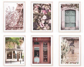 Paris pastel  Prints, Set of 6 Prints, Paris France Wall Art, Paris Wall Art, DIGITAL DOWNLOAD, PRINTABLE Art, Large Wall Art