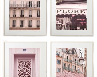 Paris Set of Four Printable Photographs for Paris Wall Art in | Etsy