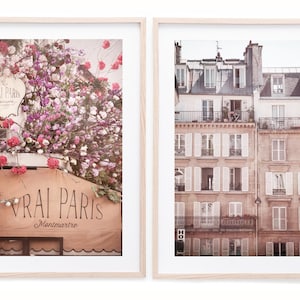Paris Print set, Montmartre Photography Print, Paris Wall Art Print, French Wall Decor, Travel Photo
