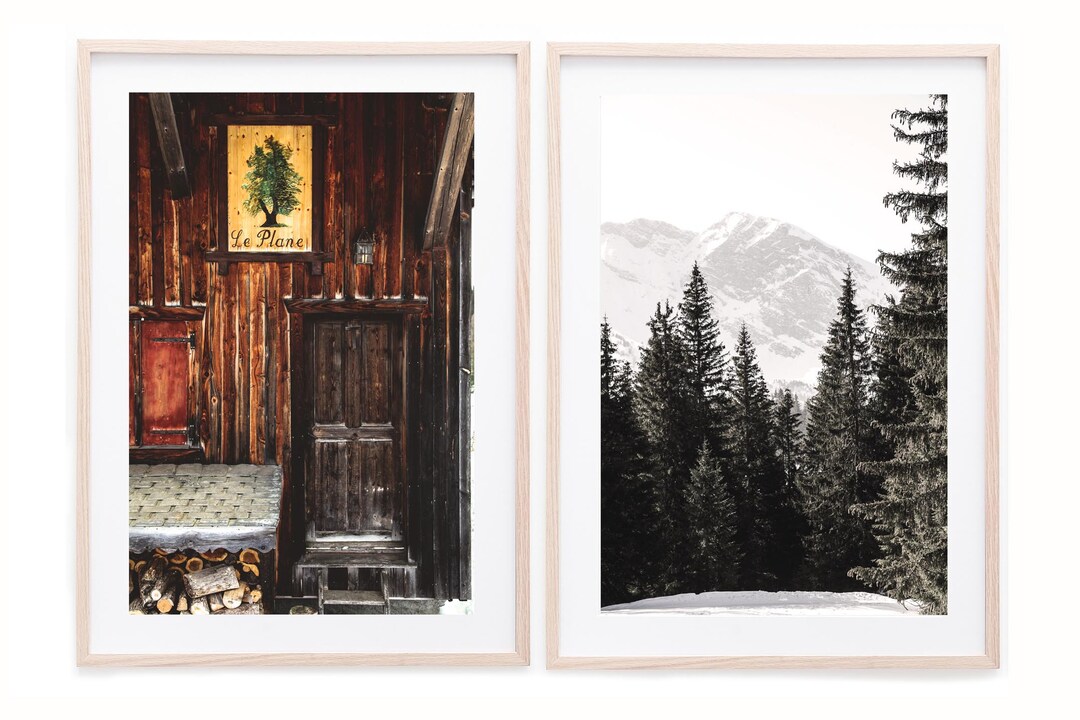 Mountain Print Mountain Wall Art Decor Set of 2 Mountain Landscape ...