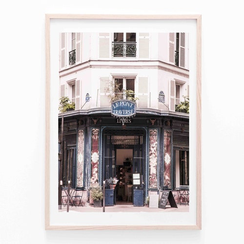Paris Vintage Bookstore Photography Print for French Style - Etsy
