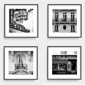 Paris  gallery wall set - Paris set of 4 digital prints - Paris photography - Paris theme decor - Large wall art - Paris wall art