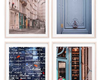 Paris Prints, Set of 4 Prints, Paris France Wall Art, Pastel Colors Art, Paris Wall Art, DIGITAL DOWNLOAD, PRINTABLE Art, Large Wall Art