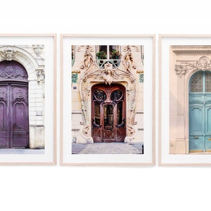 Paris door set Photography, Paris doors gallery wall , Digital prints, French Decor, Paris Wall Art, Paris Photography Print