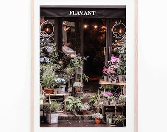 Paris flower shop printable photography for home wall decor