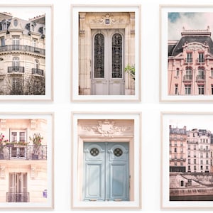 Paris pastel  Prints, Set of 6 Prints, Paris France Wall Art, Paris Wall Art, DIGITAL DOWNLOAD, PRINTABLE Art, Large Wall Art