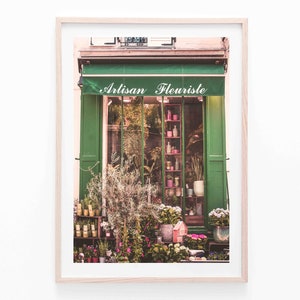 Parisian vintage flower shop facade instant download photography -Paris print, Paris wall art, digital print, Paris Photography