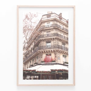 Parisian cafe Deux Magots printable photography for wall decor - Paris Print, Paris Photography Print, Large Wall Art, French Wall Decor