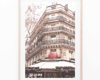 Parisian cafe Deux Magots printable photography for wall decor - Paris Print, Paris Photography Print, Large Wall Art, French Wall Decor
