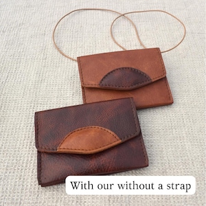 Handcrafted Leather Wallet, Two-Compartment Vintage Look