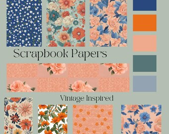 Vintage Inspired Scrapbook and Crafting Papers