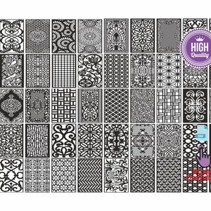 CNC Panel Collection: 50 Laser Cut Designs (DXF Digital Files)
