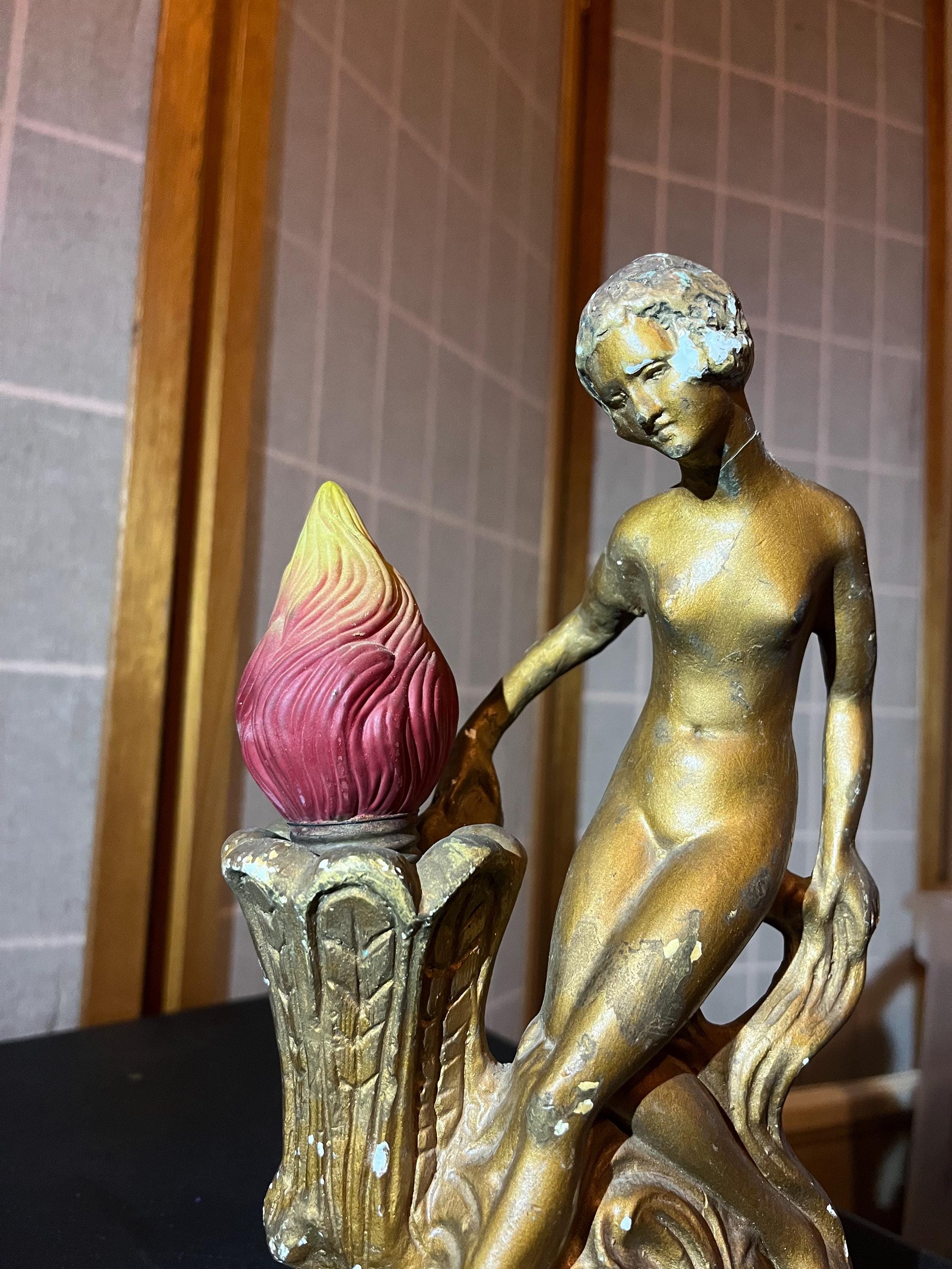 Art Nouveau Lady Lamp - Etsy