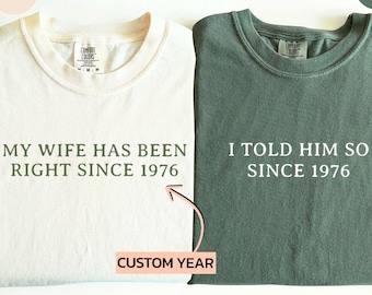 Cadeaux humoristiques pour un 50e anniversaire de mariage, T-shirts personnalisés pour les parents, Année d'anniversaire, Cadeaux amusants pour couples