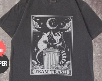 Comfort Colors Vintage Team Trash Shirt, Smut Reader Tee, Spicy Book Lover, Best Friends Gift, Raccoon Tarot Shirt, Trash Reader Shirt