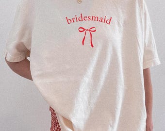 Bridal Party Comfort Colors® Shirt, Bridesmaid Proposal Gift, Maid Of Honor Tee, Matching Wedding Shirt, Wedding Party Bachelorette Shirt