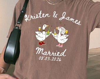 Custom Wedding Toss Shirt, Bridal Party Tee, Personalized Wedding Guest Shirt, Matching Wedding Weekend Outfit, Bride Squad Gift