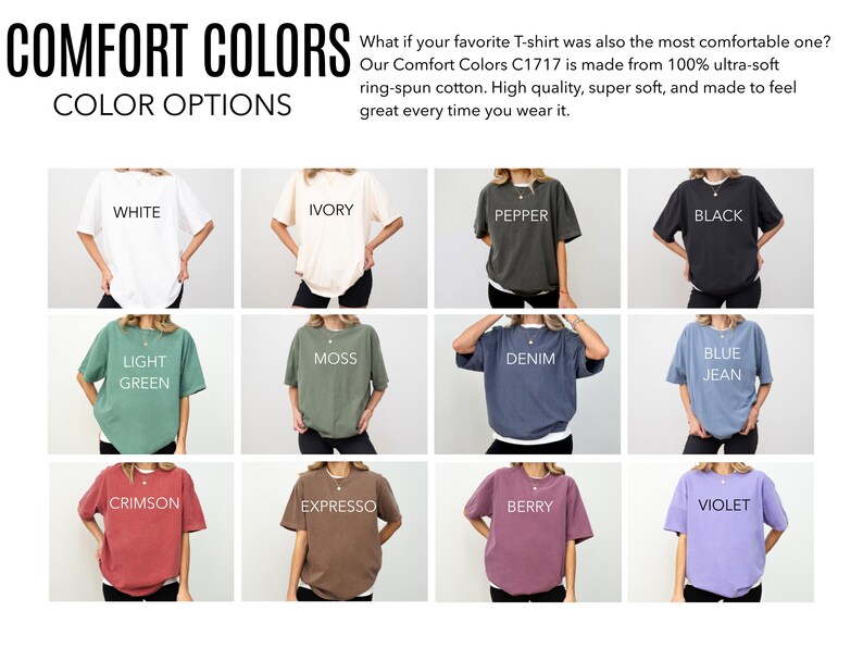 a group of women wearing different colored shirts