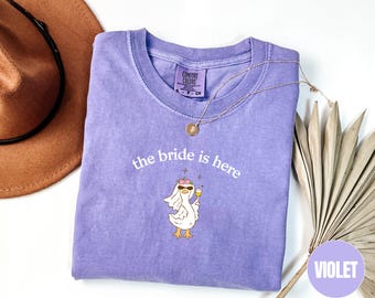 Comfort Colors® Funny Bride Shirt, Silly Goose Bride T Shirt, Mrs. Silly Goose, Bride and Groom Honeymoon Tee, Funny Wedding Gift