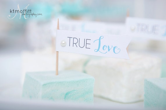 Instant Download - True Love Cupcake Flags - DIY Printable - As seen on Wedding Chicks Il_570xn