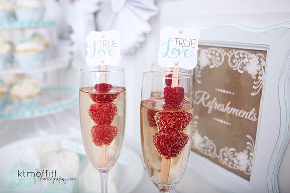 Instant Download - True Love Drink Stirrers - DIY Printable - As seen on Wedding Chicks Il_570xn