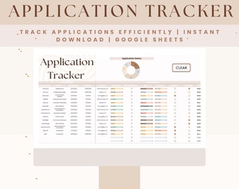 Minimalist Job Application Tracker Spreadsheet, Google Sheets Job Tracker, Job Planner, Application Tracker, Interview Tracker, Job tracker