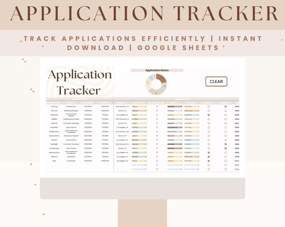 Minimalist Job Application Tracker Spreadsheet, Google Sheets Job Tracker, Job Planner, Application Tracker, Interview Tracker, Job tracker