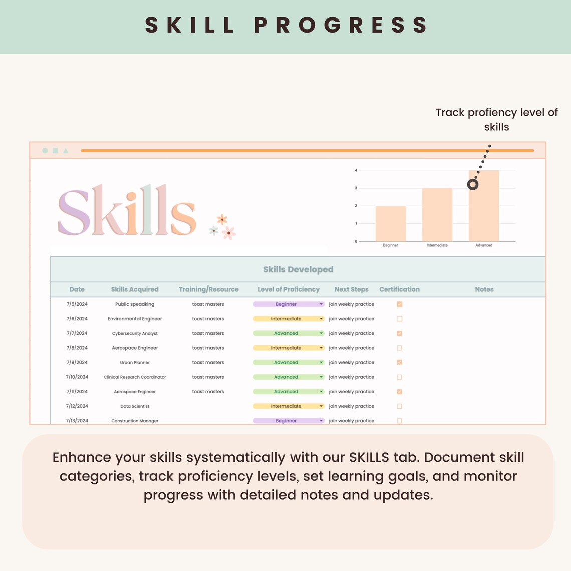 Brag Sheet Spreadsheet Tracker Google Sheets Career